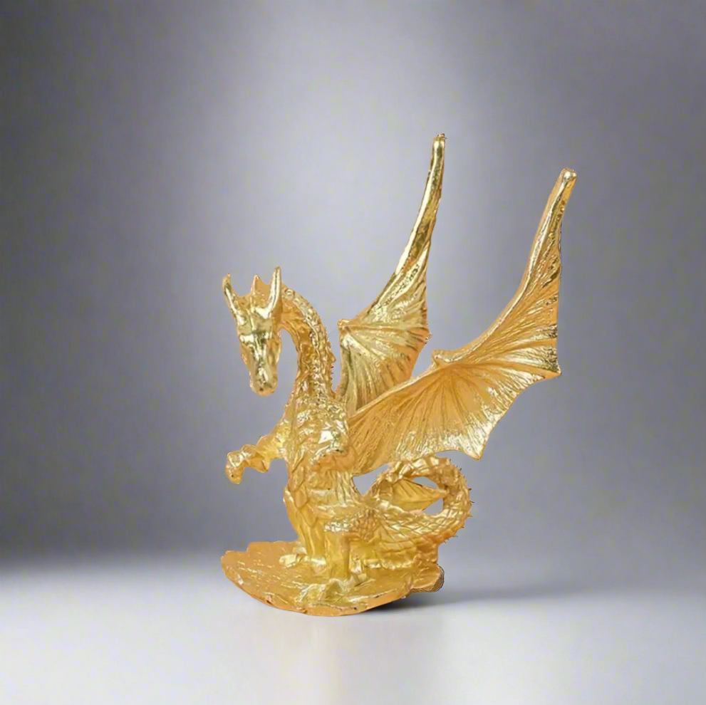 Drachen Kristall Kugel Ständer Silber Gold aus Metall