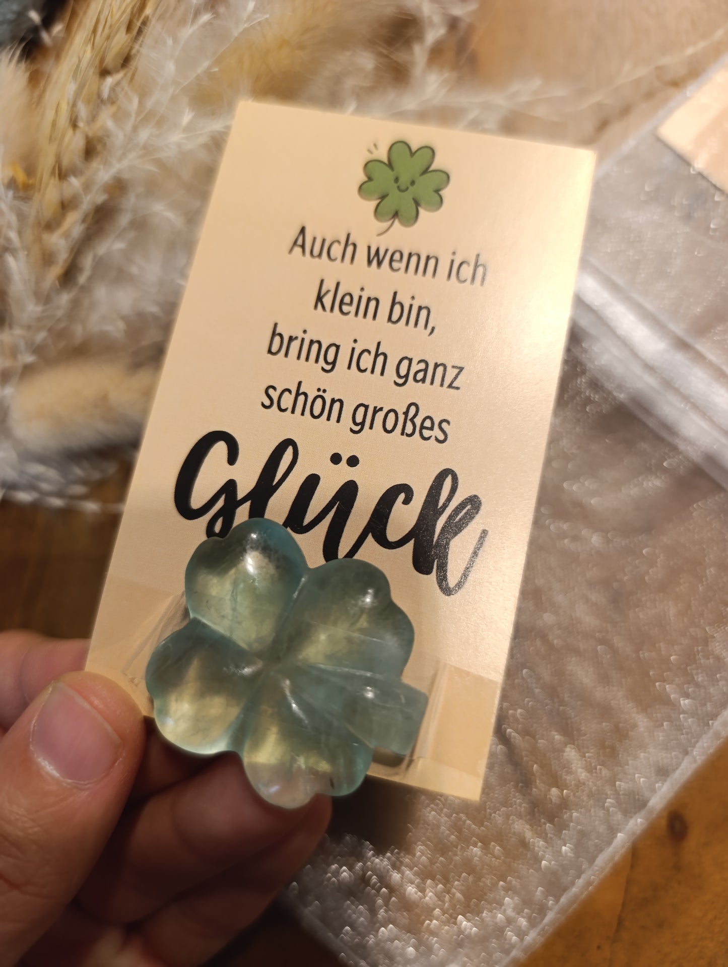Kristall Kleeblatt Flourit to go