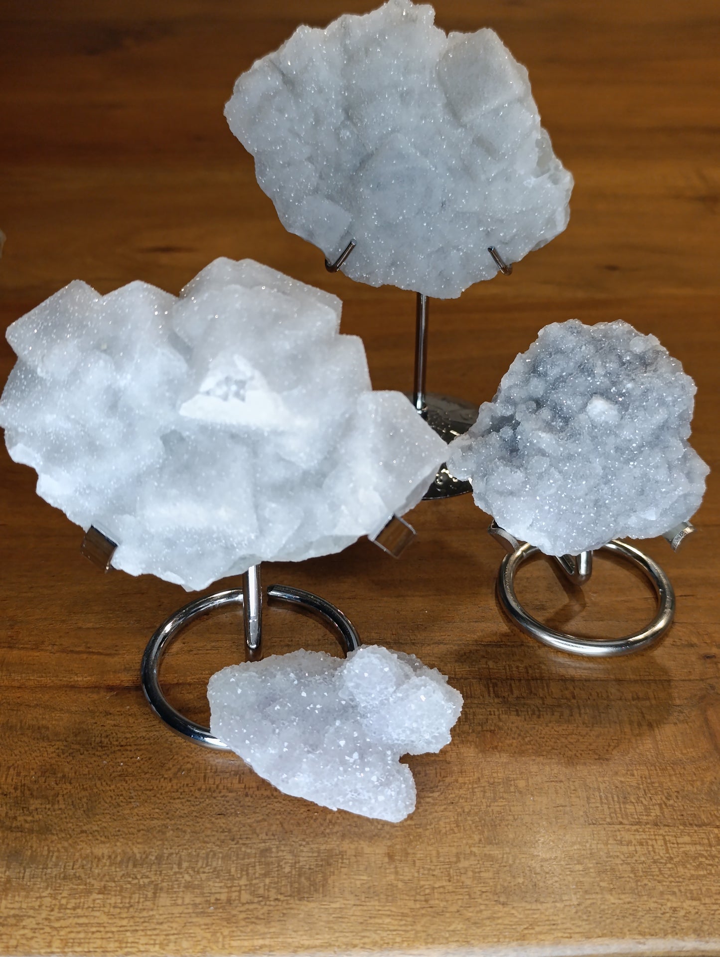 White sugar druzy Flourit