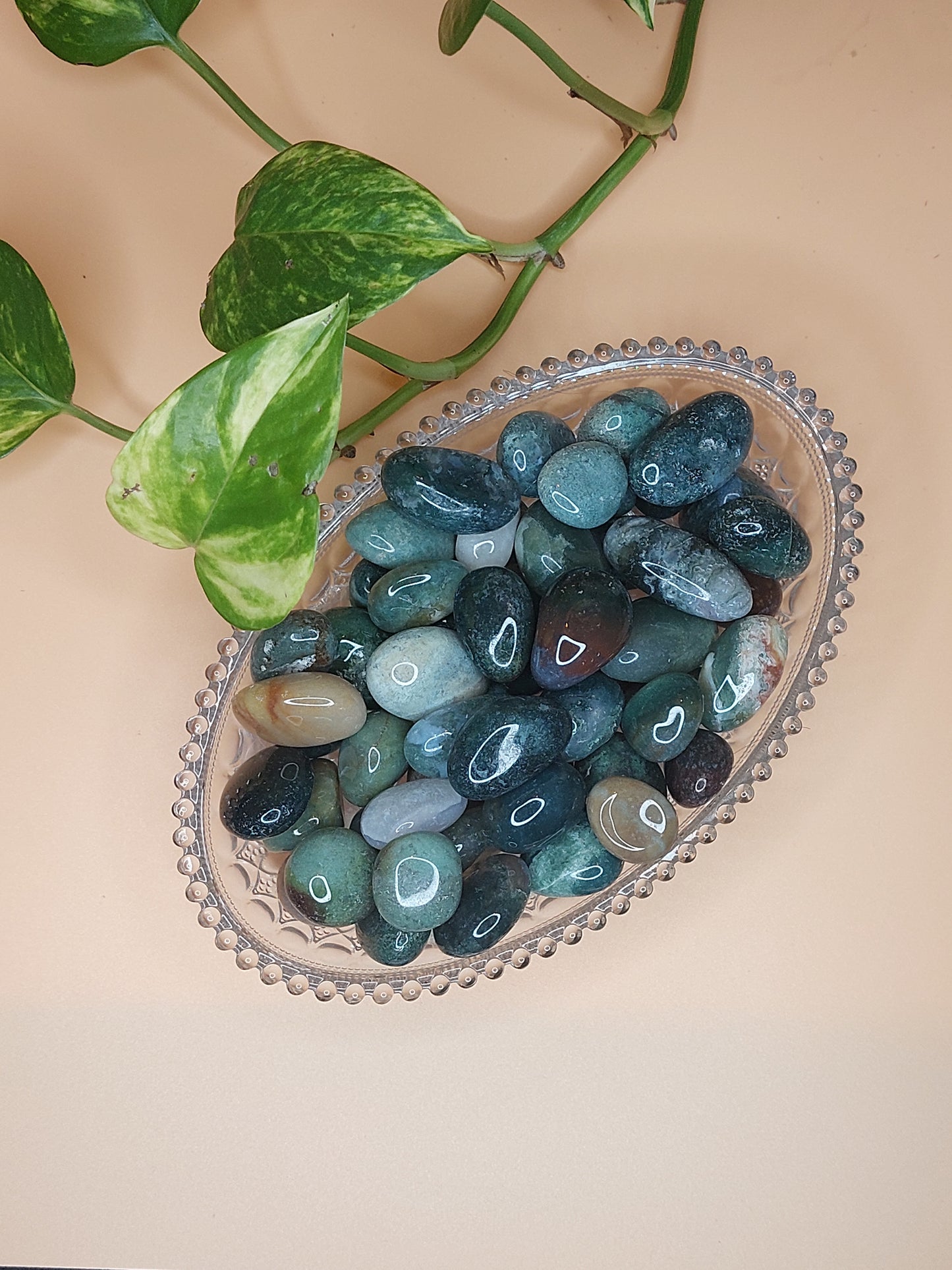 Aventurin, Amethyst, Quarz, Ozean Jaspis| Trommelstein