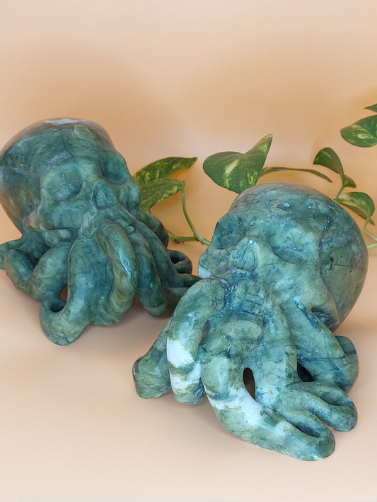 Jade Kraken Schädel XL