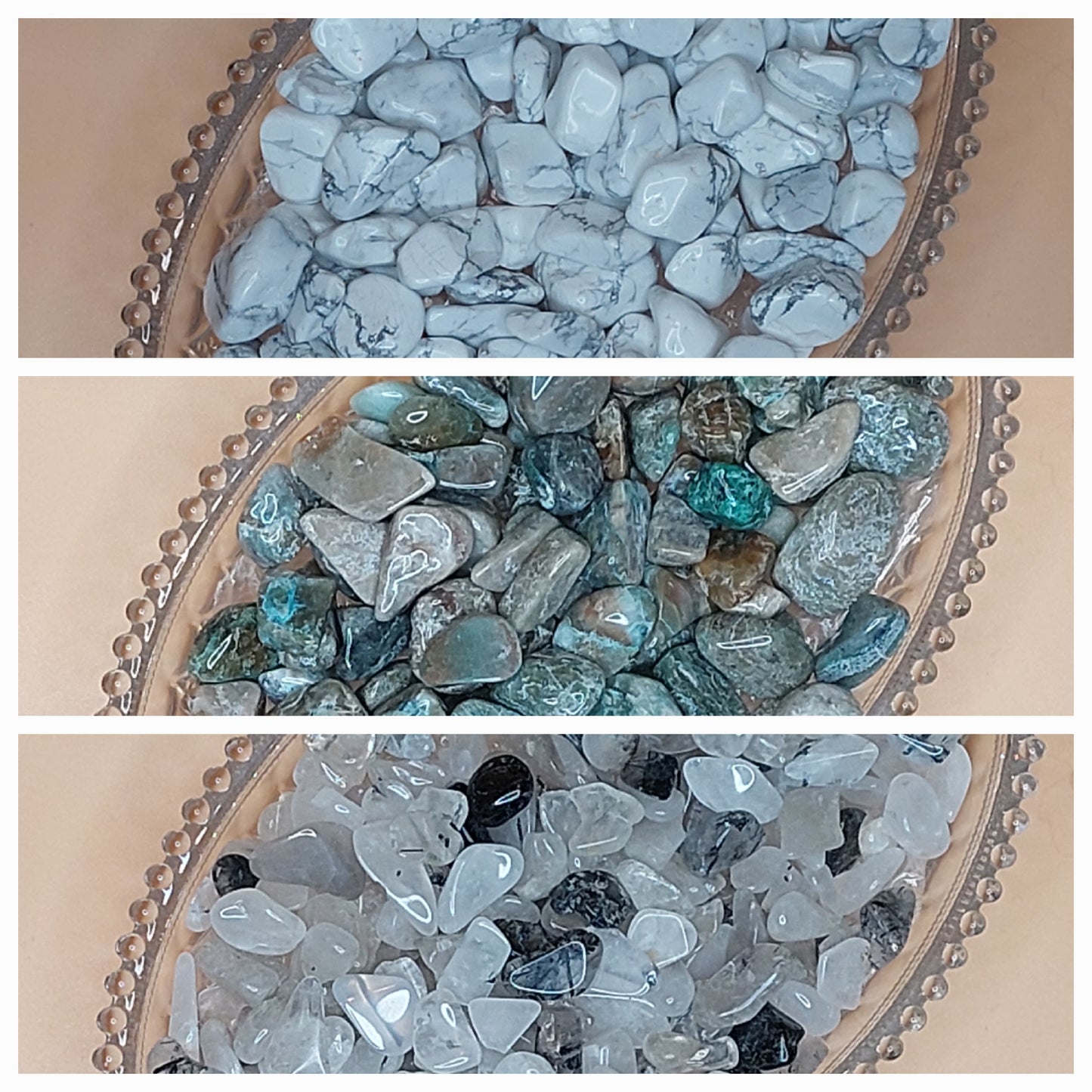 Magnesit, Chrysokoll, Rutil | Kristall Chips M