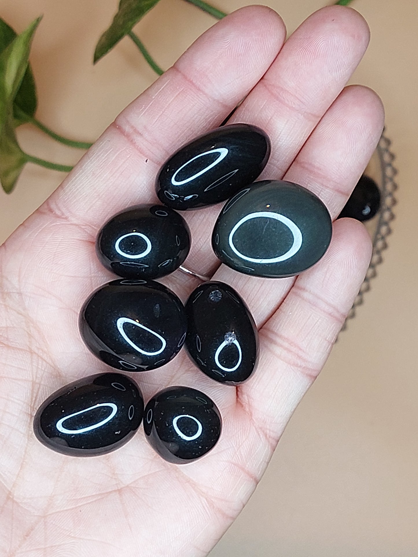 Angel Aura, Regenbogen Obsidian | Trommelstein