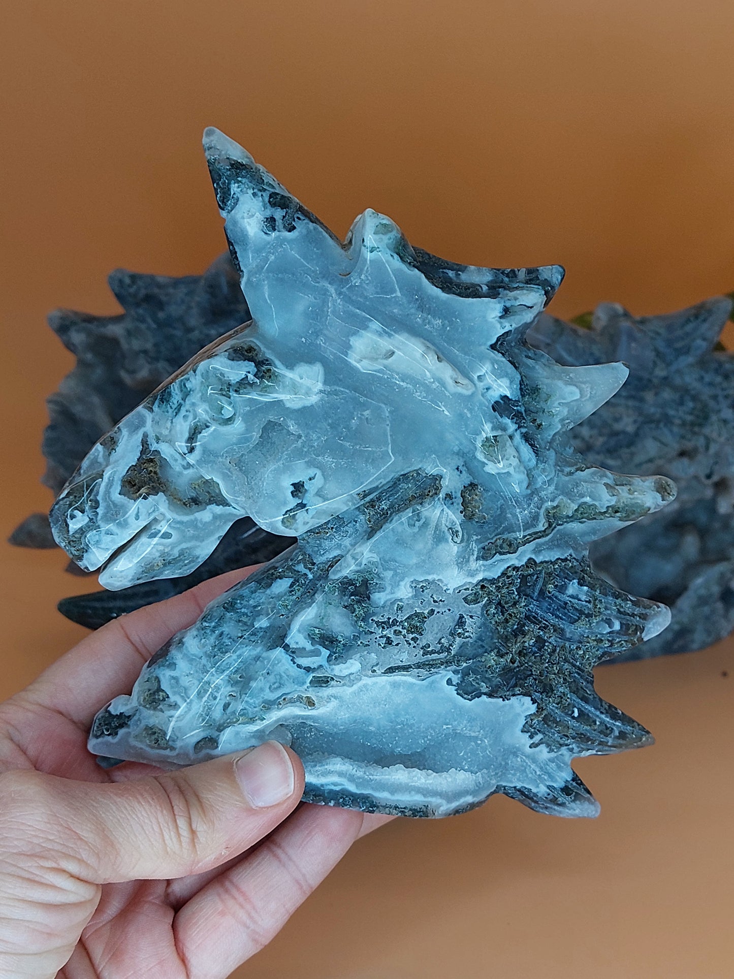 Moosachat druzy Einhorn
