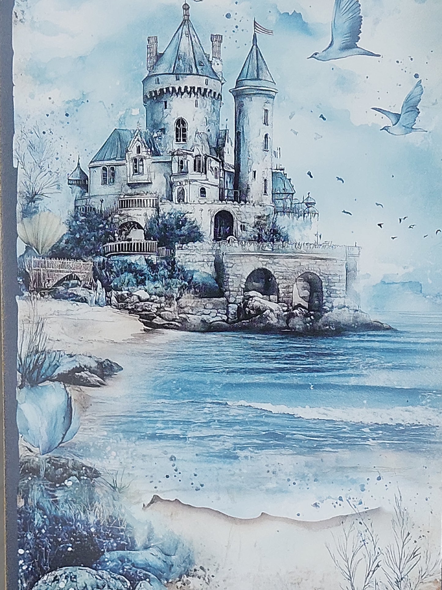 Vintage Ozean Postkarte