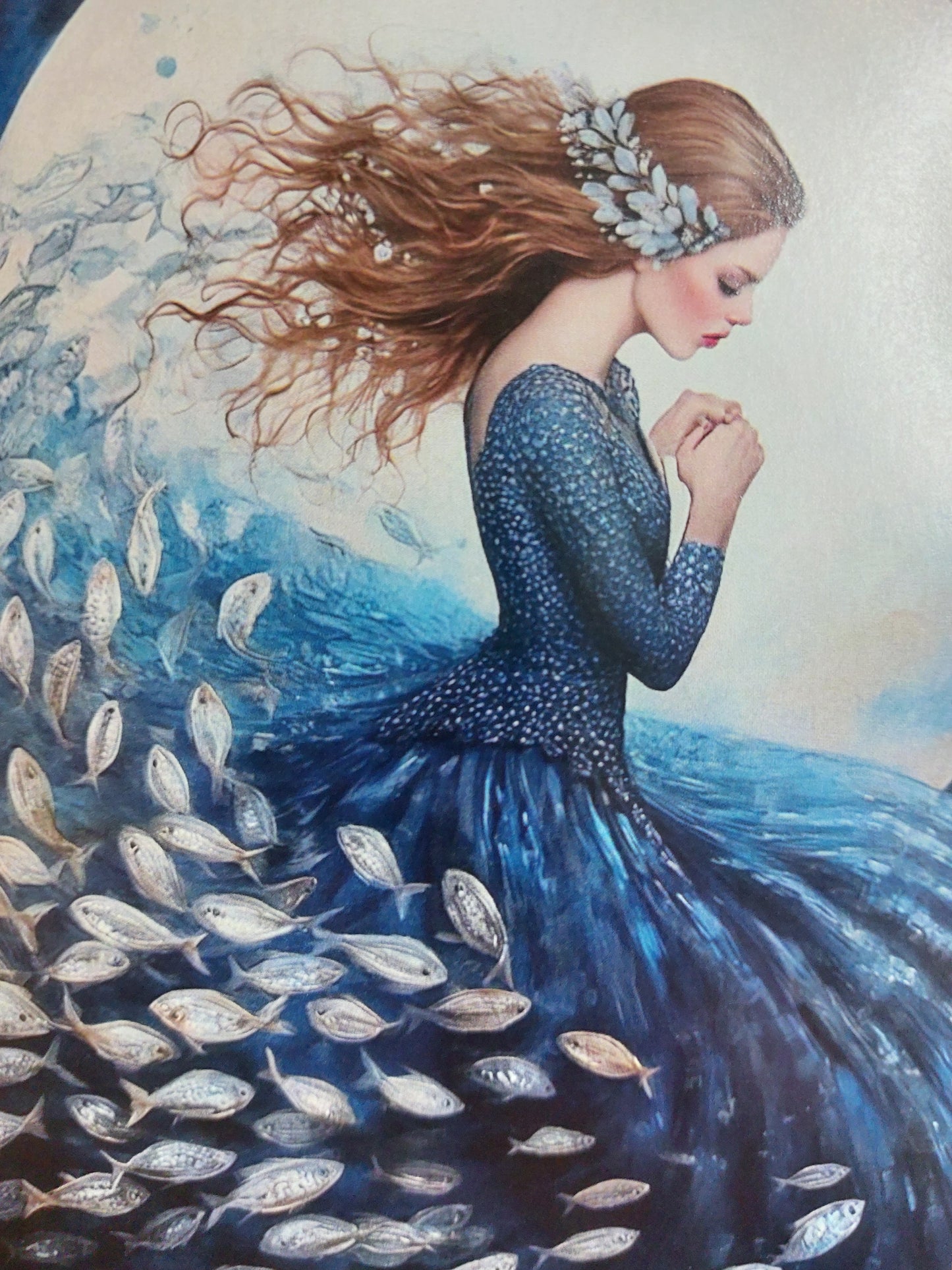Lady ocean Postkarte