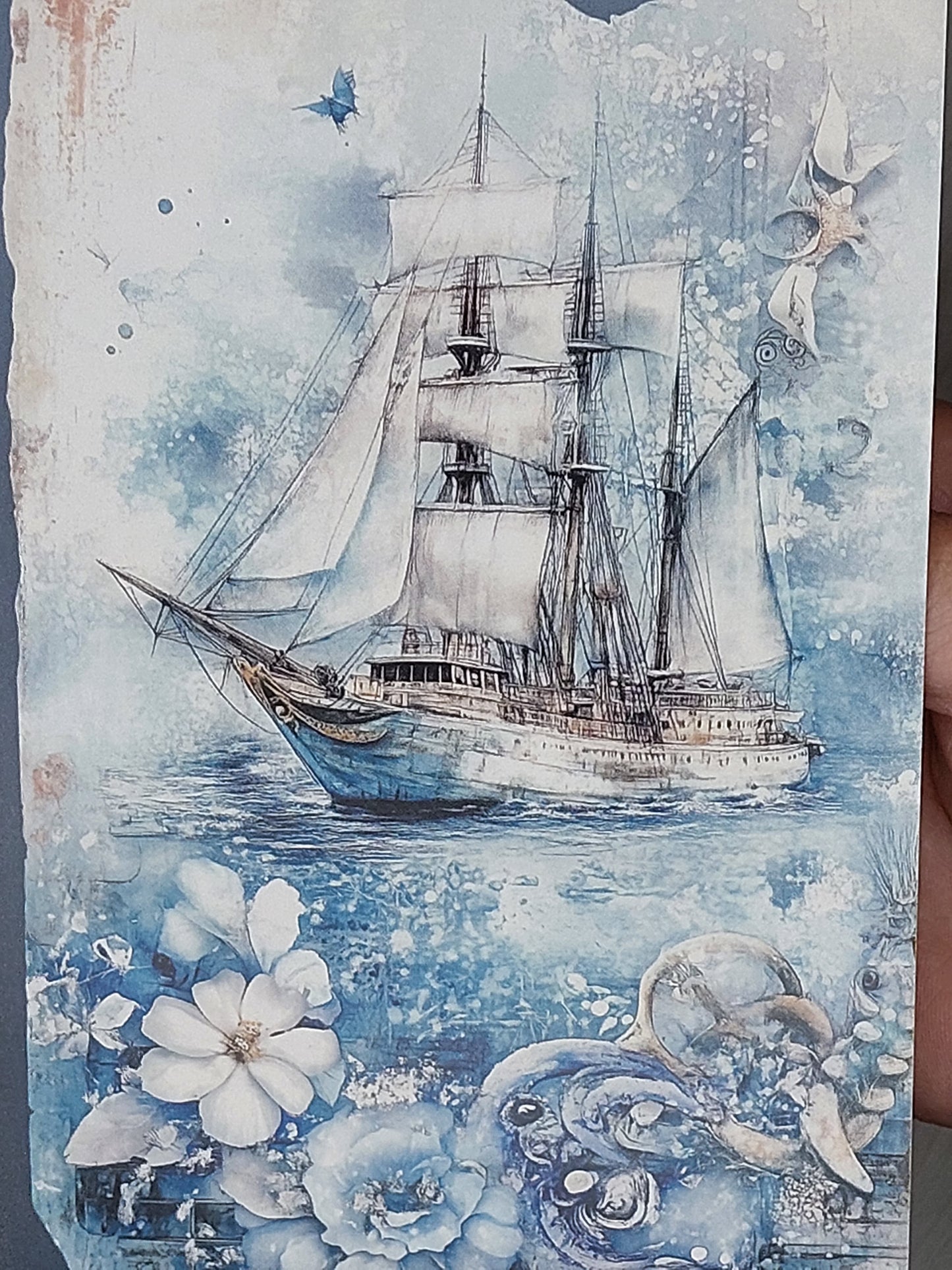 Vintage Ozean Postkarte