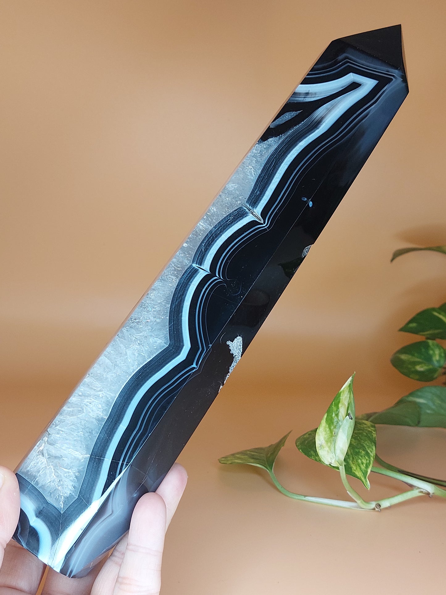 Sardonyx schwarz Türme XXL