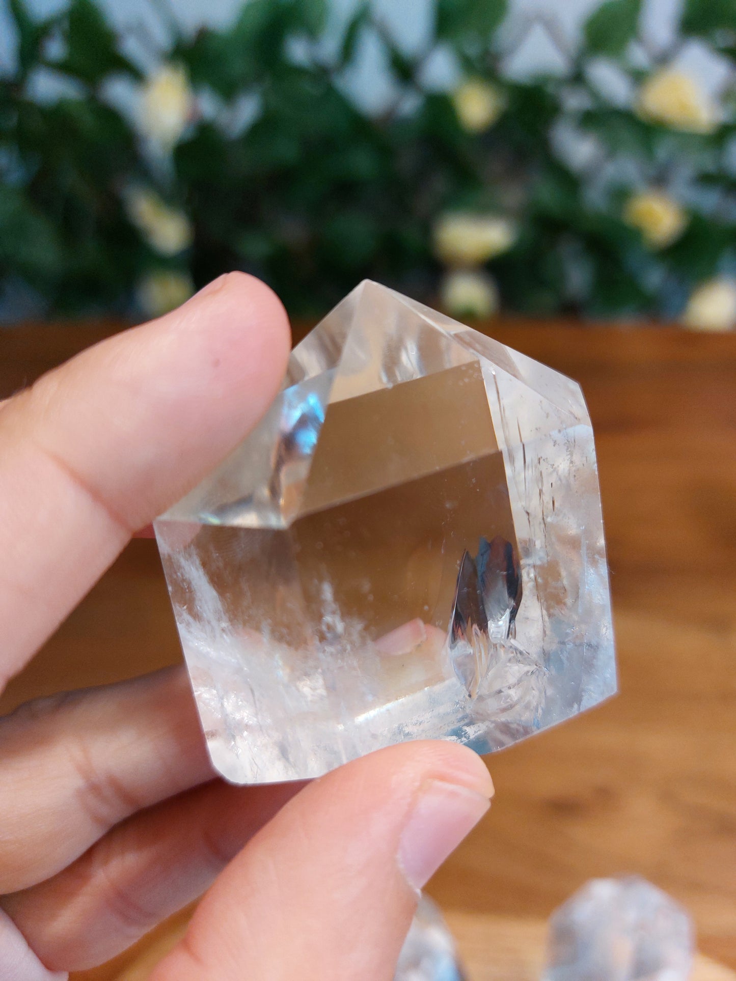 Bergkristall HQ Diamant Freiform Mond