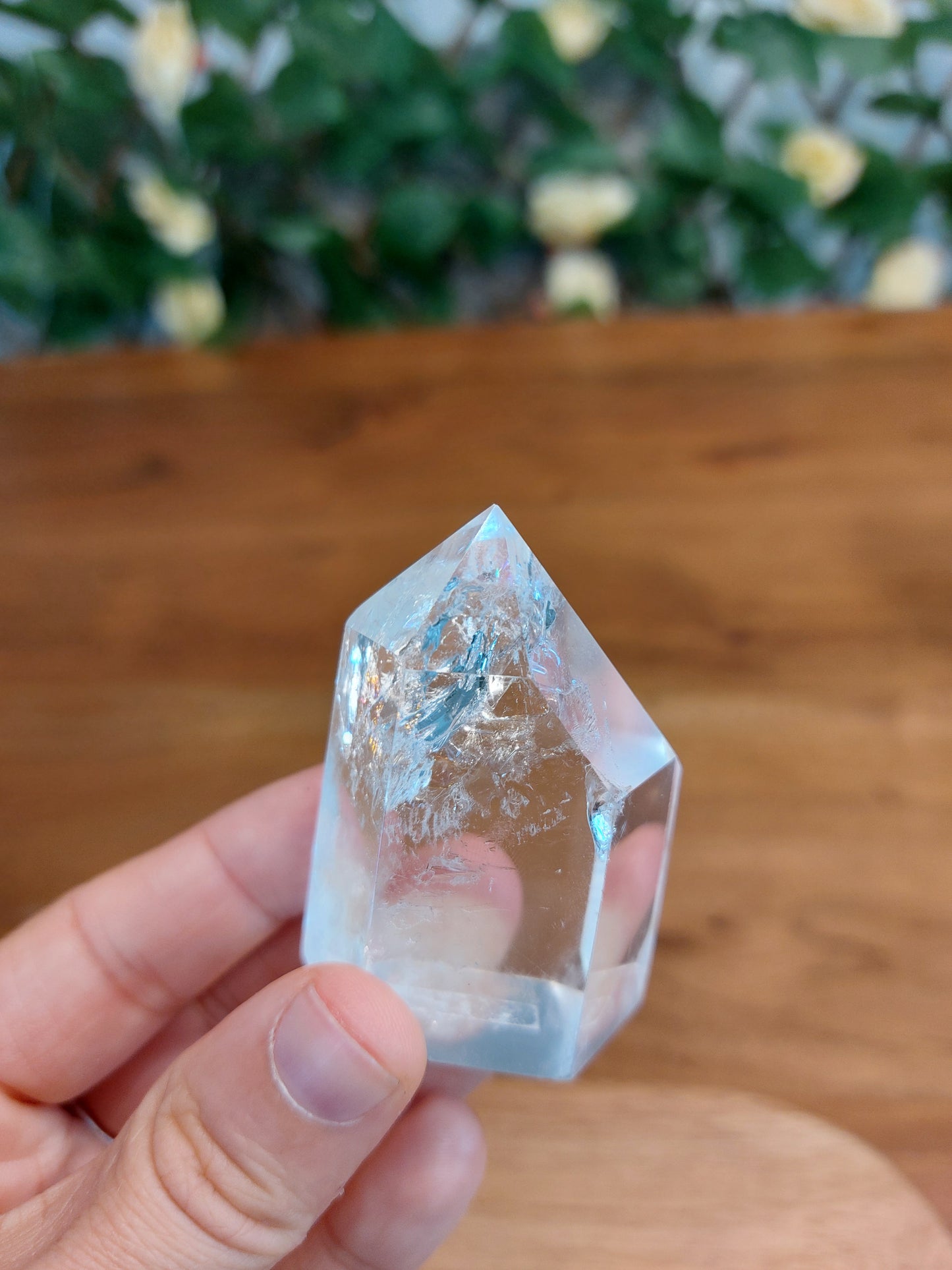 Bergkristall HQ Diamant Freiform Mond