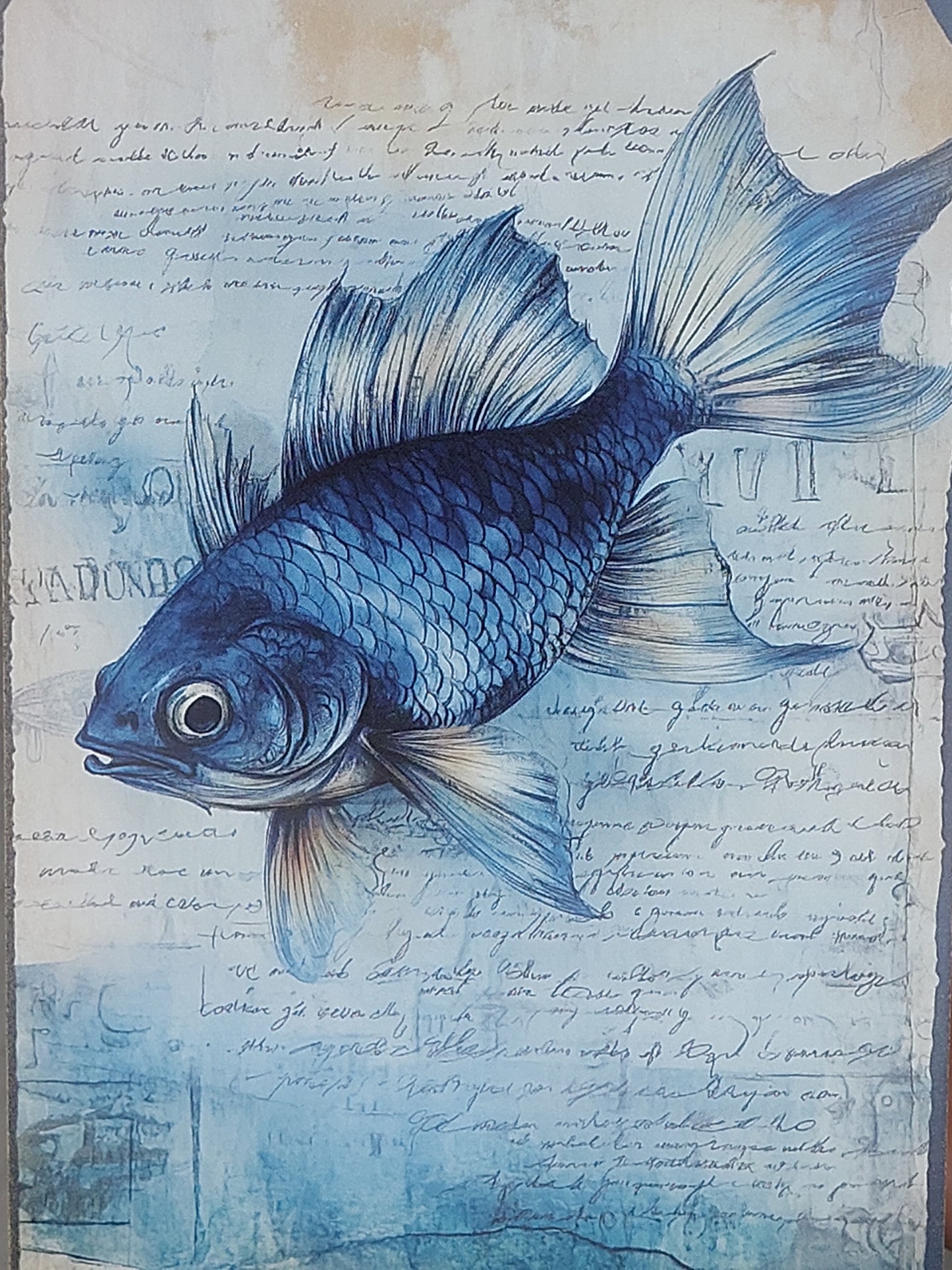 Vintage Ozean Postkarte