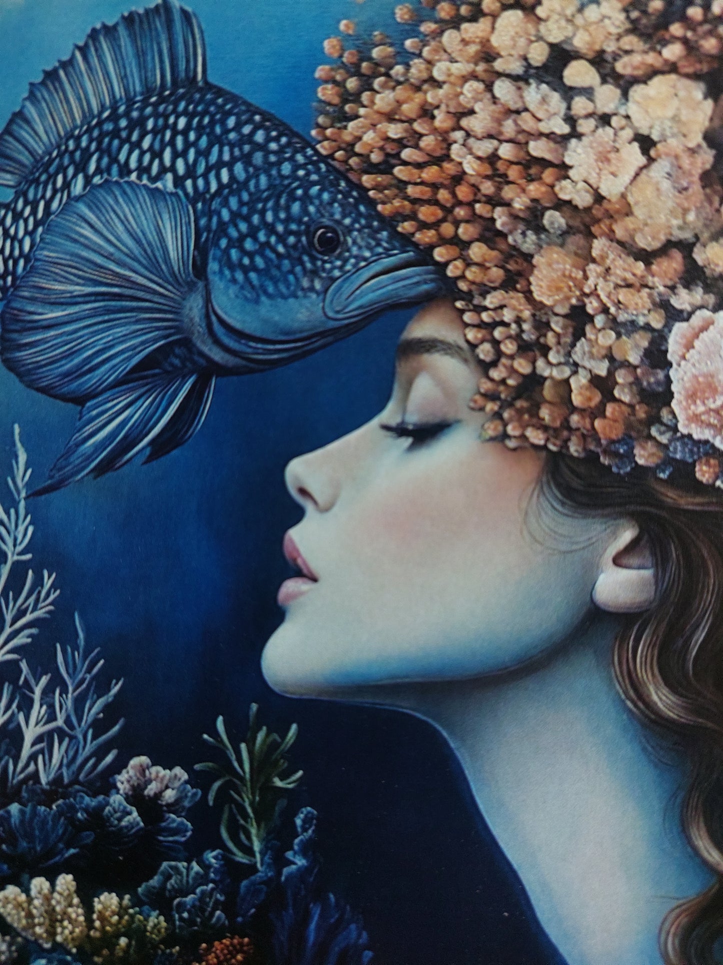 Lady ocean Postkarte