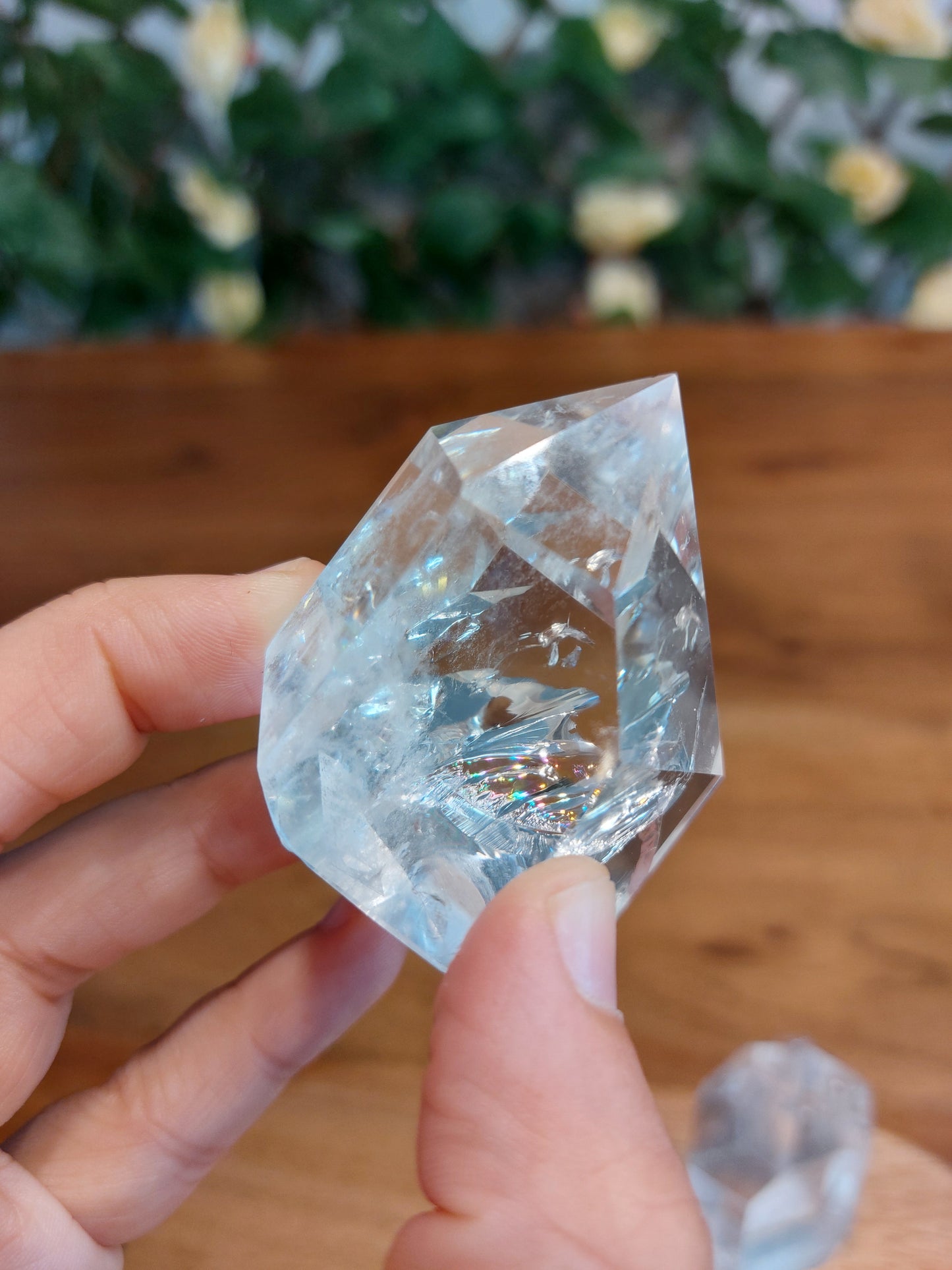 Bergkristall HQ Diamant Freiform Mond