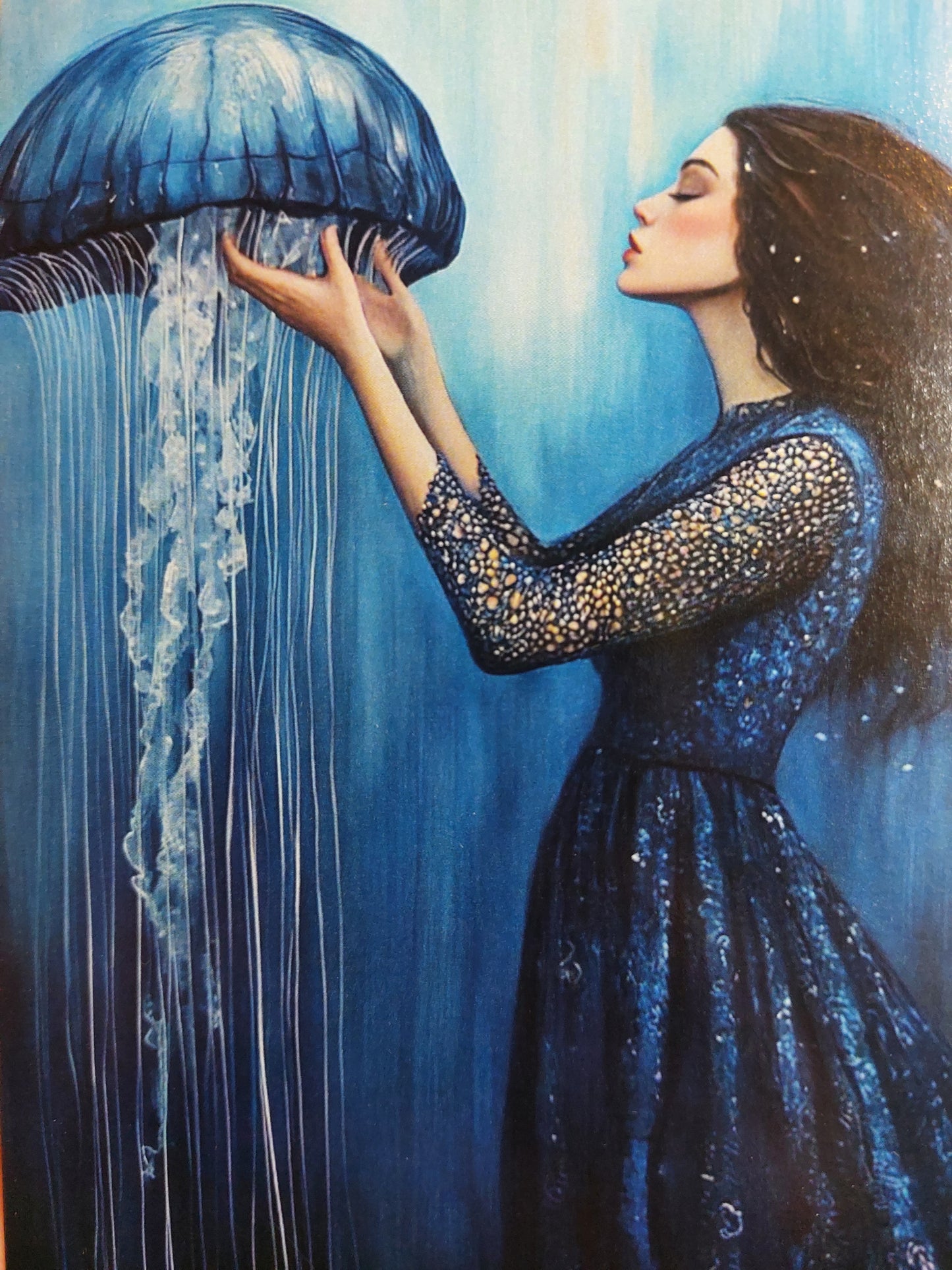 Lady ocean Postkarte