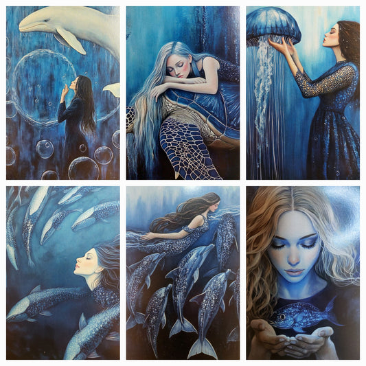 Lady ocean Postkarte