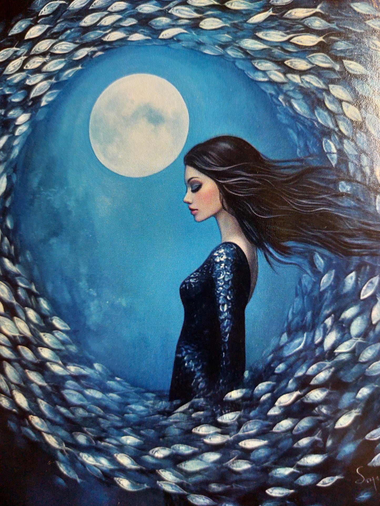Lady ocean Postkarte