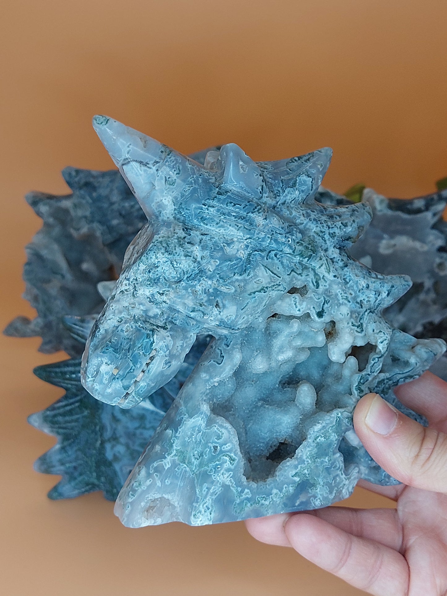 Moosachat druzy Einhorn