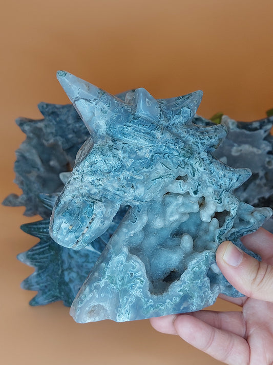 Moosachat druzy Einhorn