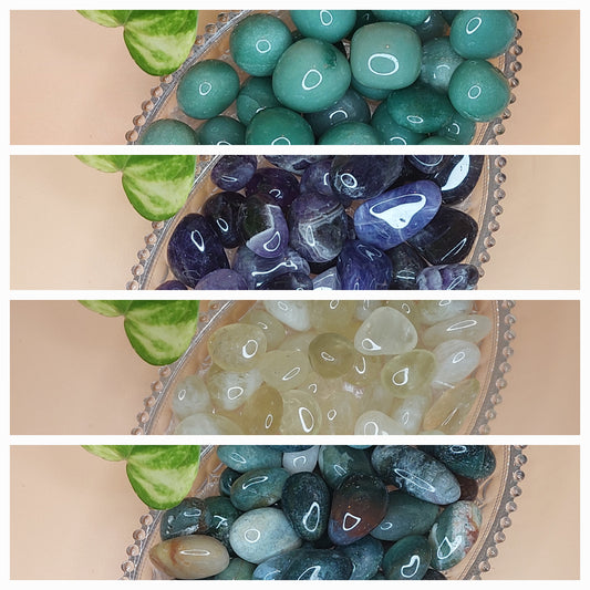 Aventurin, Amethyst, Quarz, Ozean Jaspis| Trommelstein
