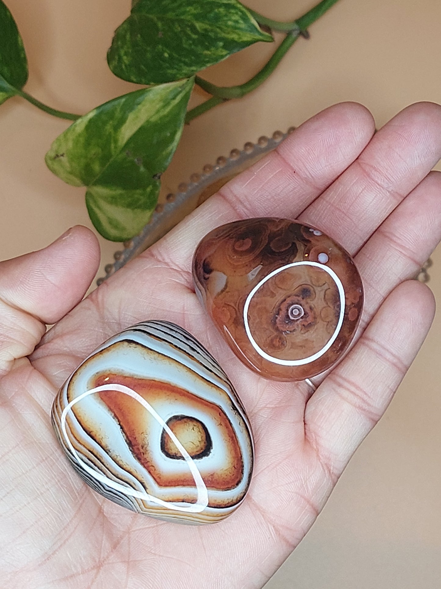 Sardonyx Achat rot schwarz | Trommelstein XL