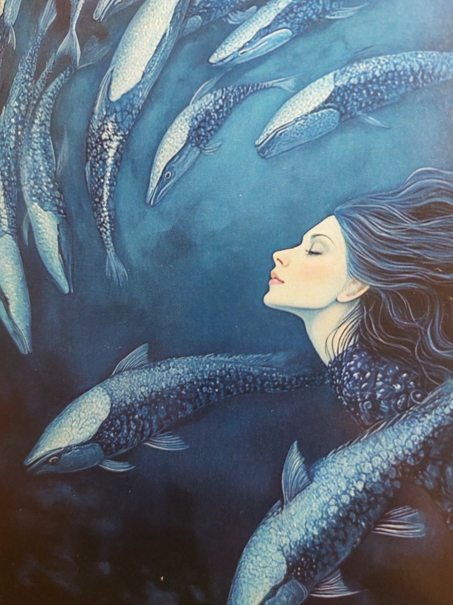 Lady ocean Postkarte