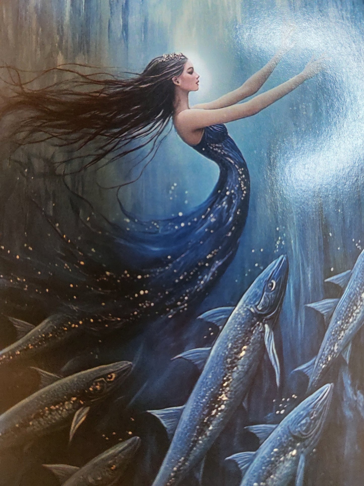 Lady ocean Postkarte