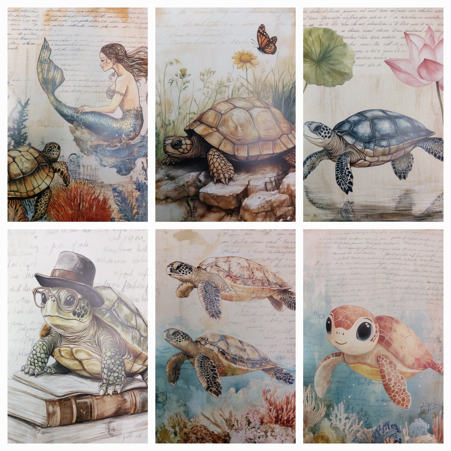Schildkröten Postkarte