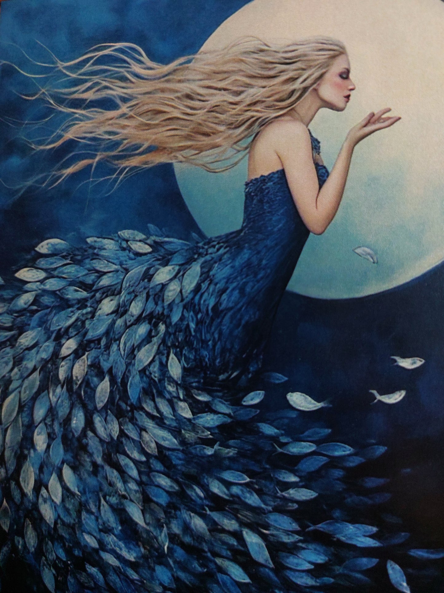 Lady ocean Postkarte