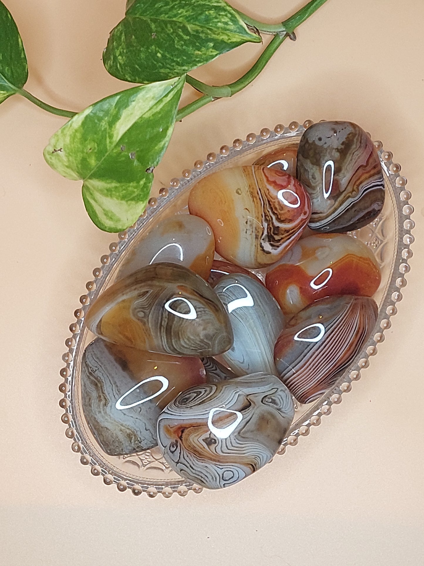 Sardonyx Achat rot schwarz | Trommelstein XL