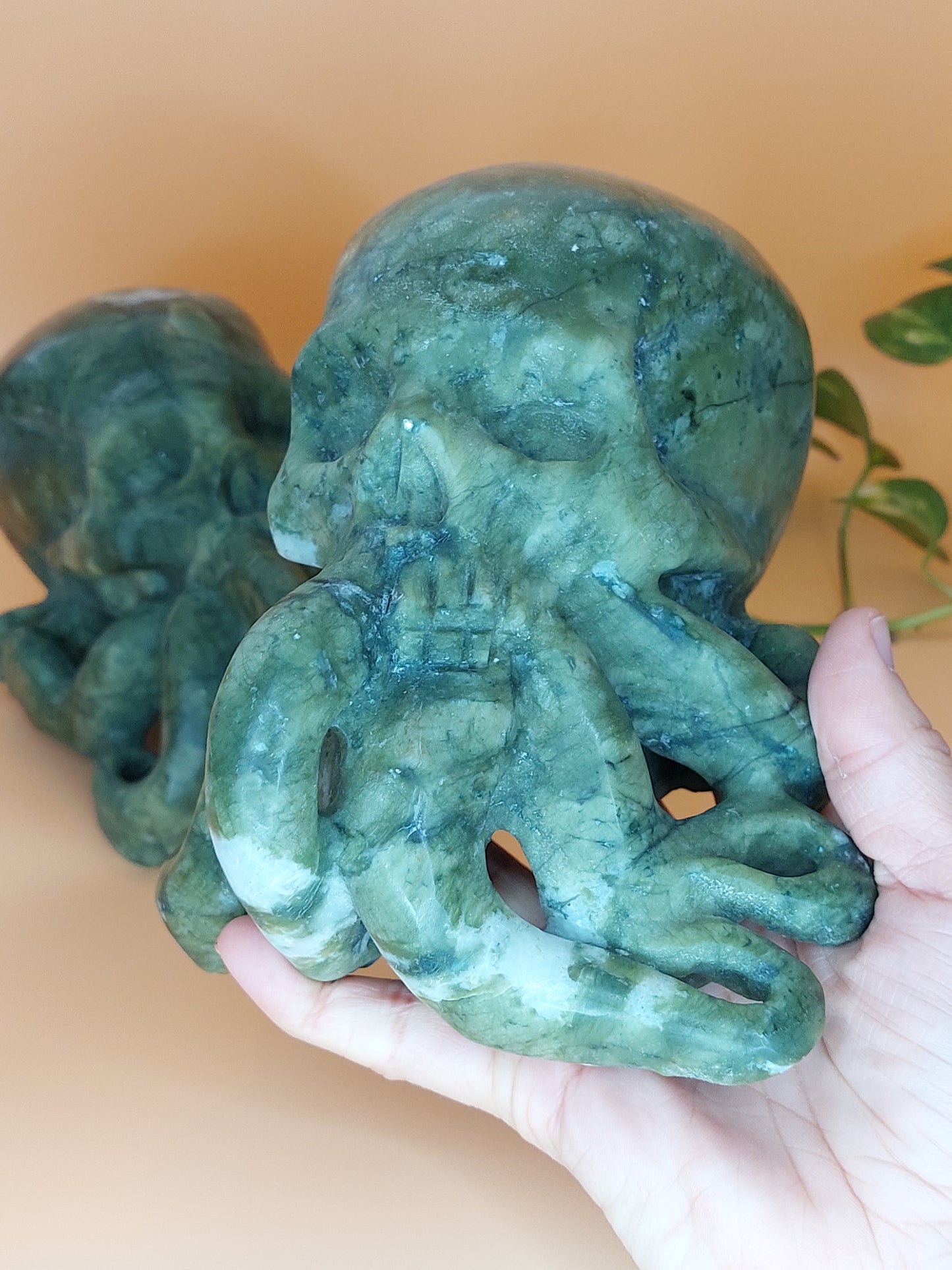 Jade Kraken Schädel XL