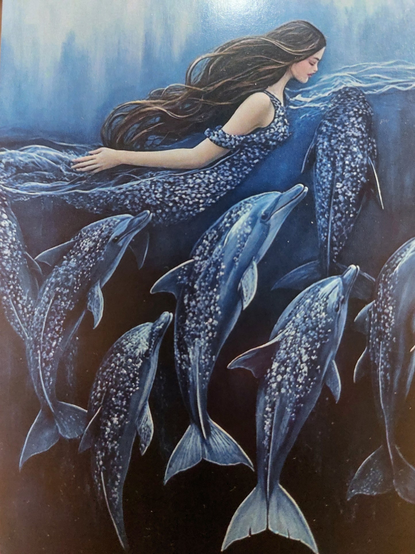 Lady ocean Postkarte